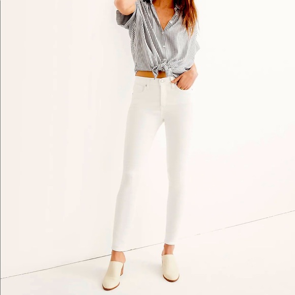 Madewell 9” high-rise skinny white denim - Picture 1 of 4